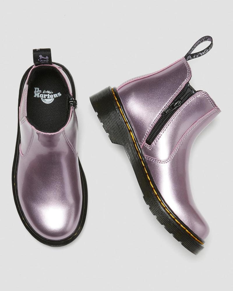 Botines Chelsea Dr Martens Junior 2976 Metallic Niños Rosas | MX 153HAP